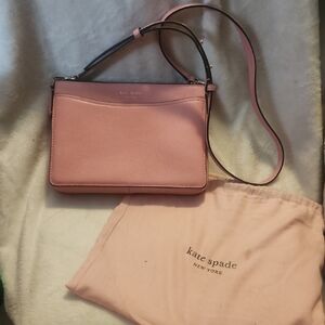 Kate Spade Pink Pebbled Leather Crossbody Bag With Dustbag EUC